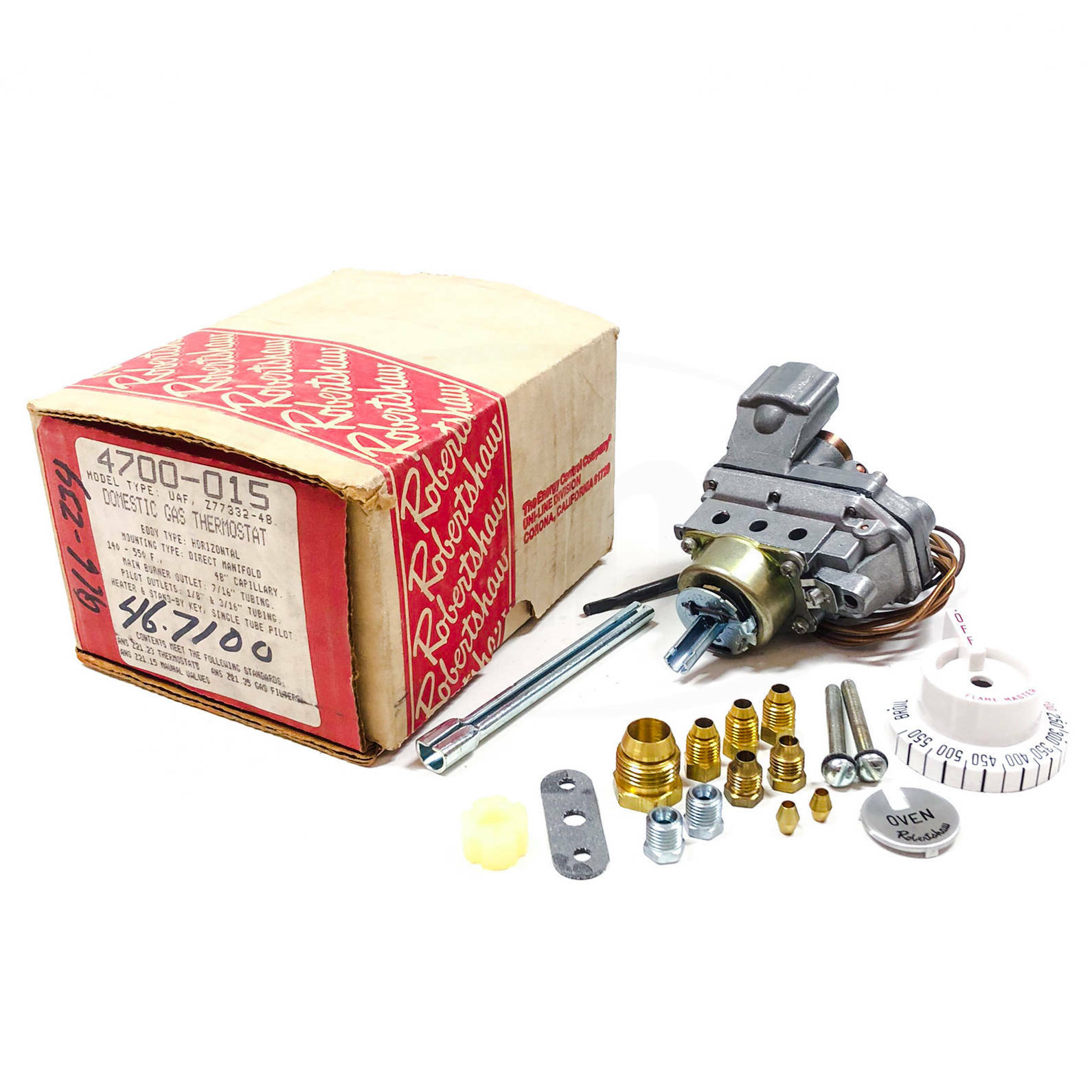 4700-015 Robertshaw Domestic Gas Thermostat, 140 to 550°F