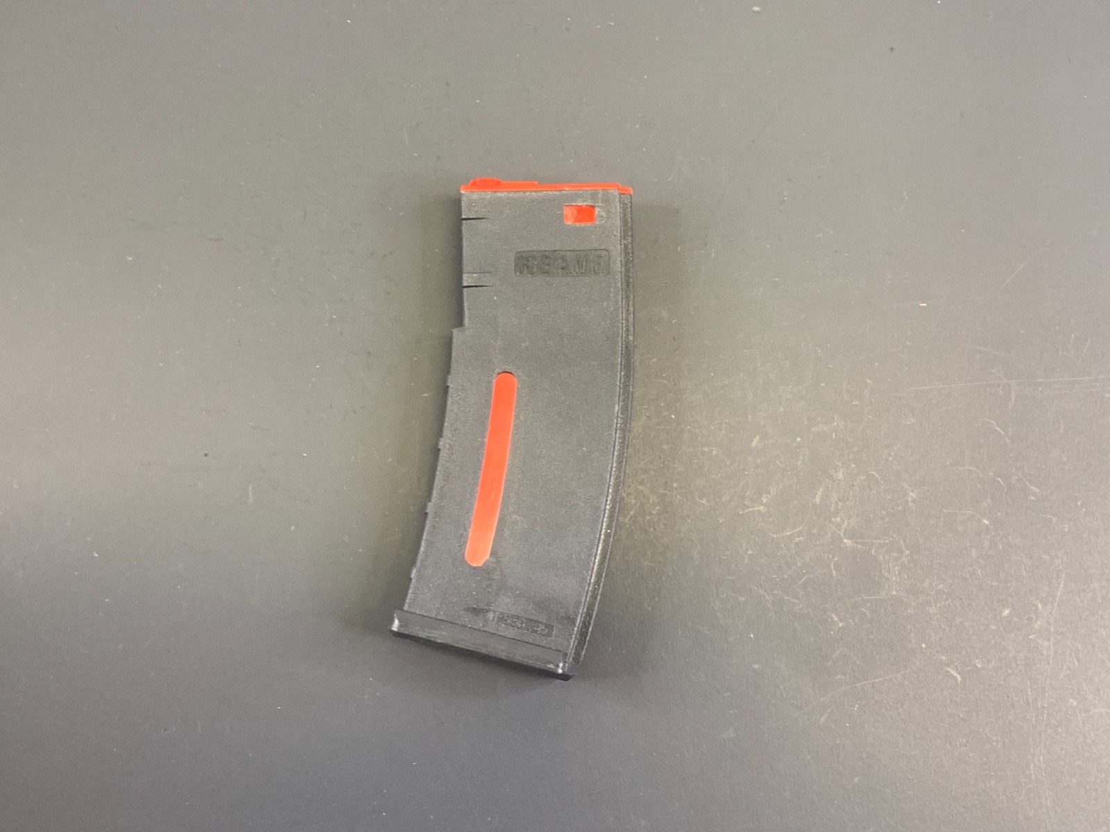Evike.com BAMF 30rd Polymer MilSim Magazine for Airsoft AEG Rifles BLACK AND RED