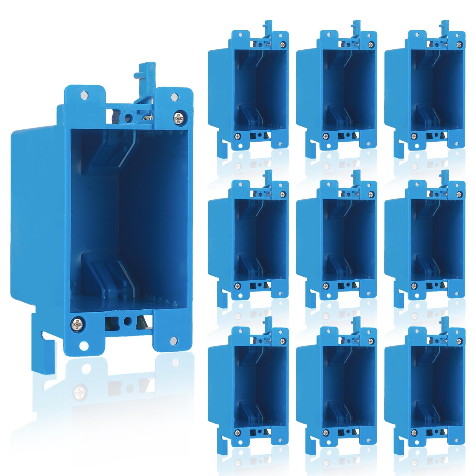 10 Pack Single Gang Electrical Outlet Box Old Work Box 14 Cubic Inch Wall Box