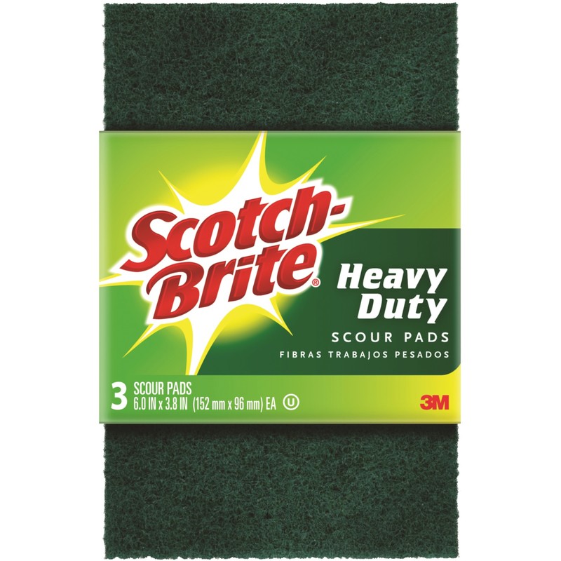 Scotch-Brite 223-10 Synthetic Fiber Heavy Duty Scour Pad 9 x 6 in. (Pack of 10)