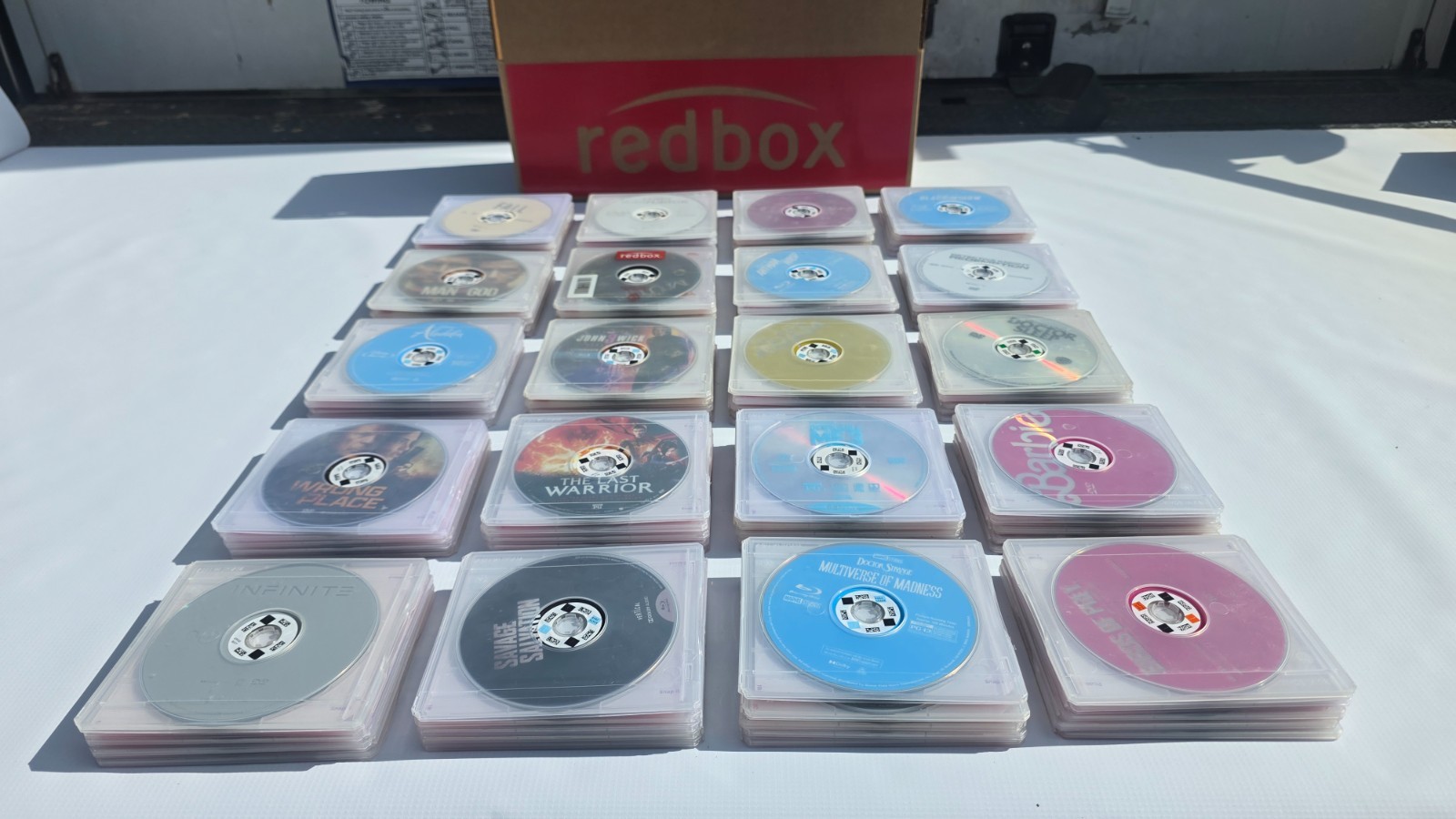 Premium Redbox Movies! Case of 100 - DVD and Blu-ray Mix - Duplicates Possible