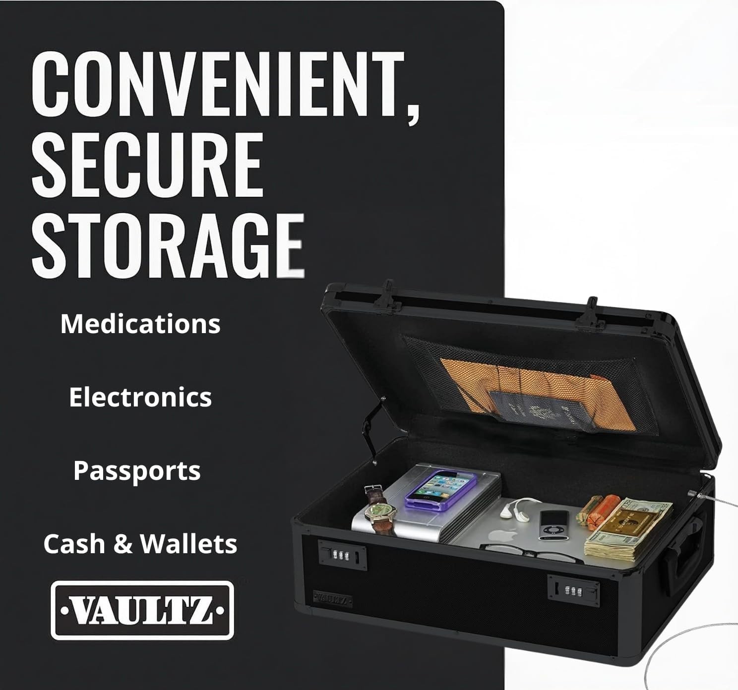 Security Lock Box - Personal Items Safe with Combo Lock
