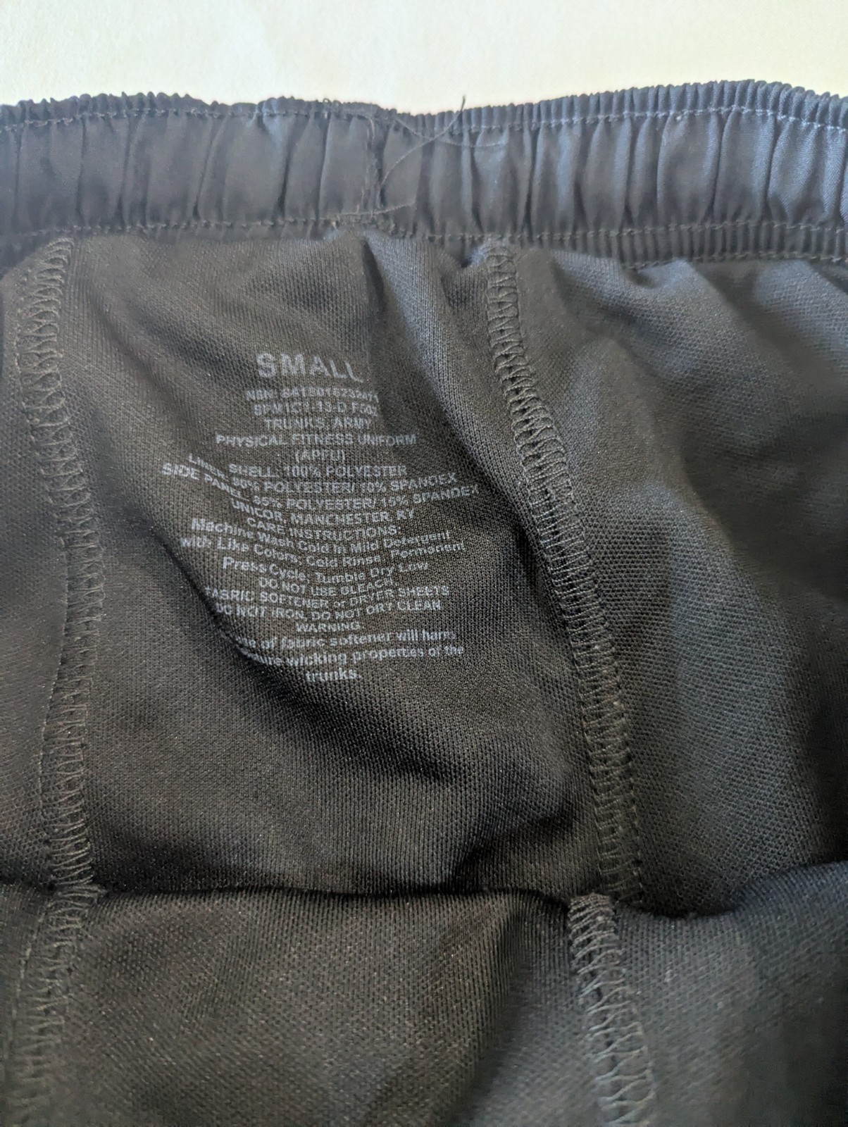 Black Physical Fitness Double Layer Shorts Small