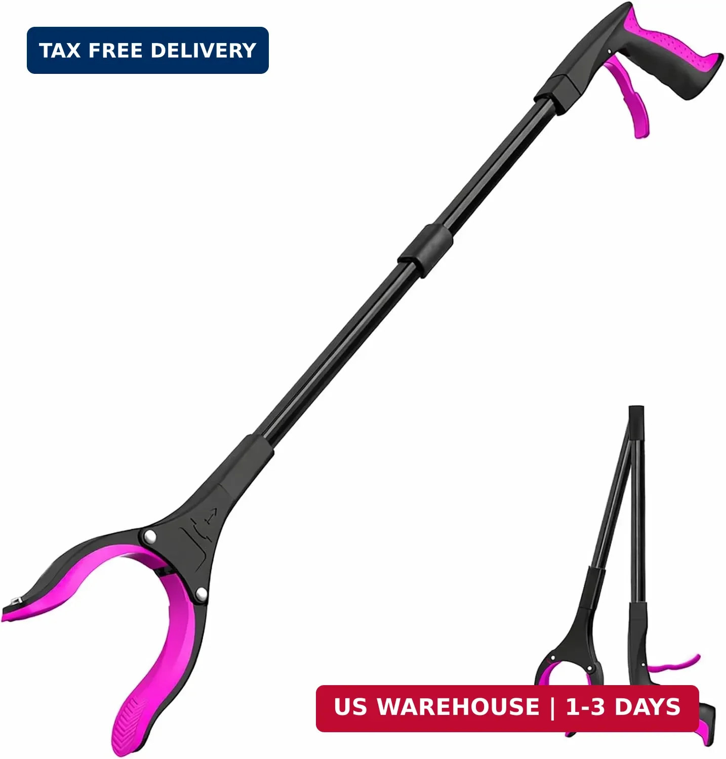Grabber Reacher Tool - 32" Extra Long Foldable Gripper and Reaching Tool - Heavy