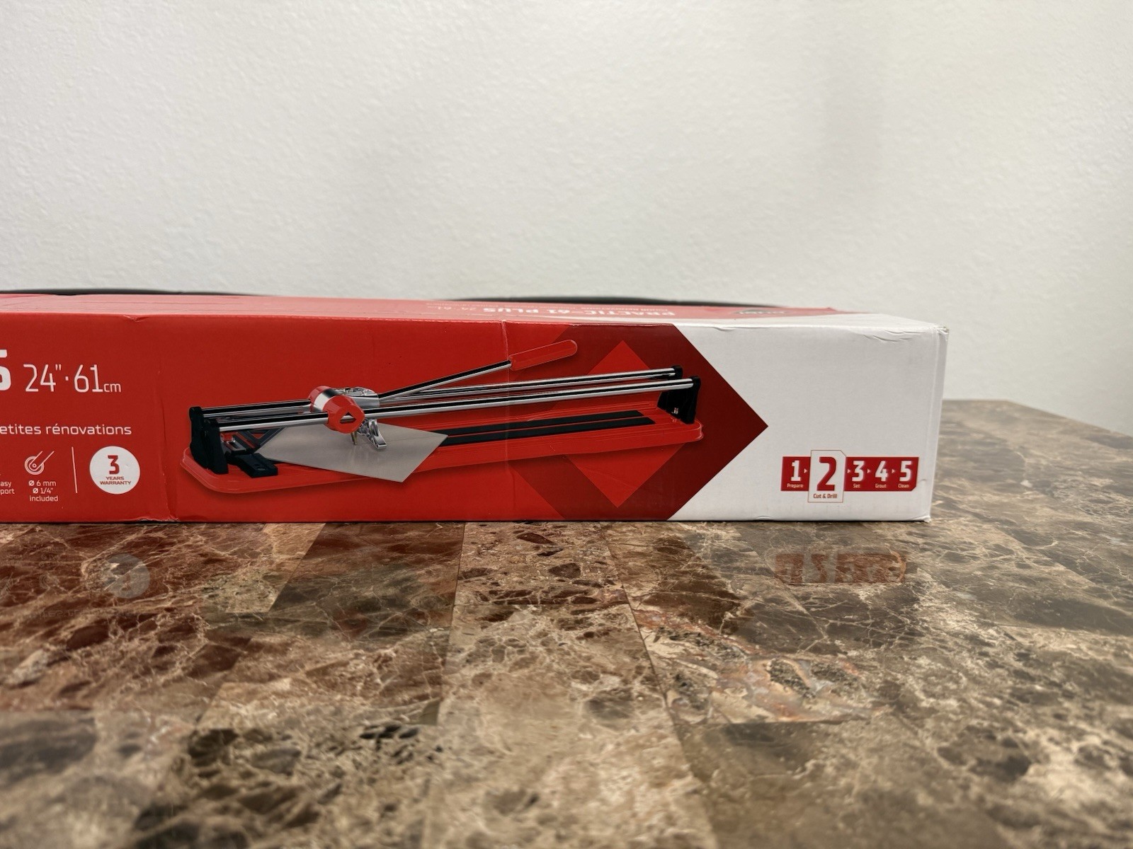 Rubi Practic 61 Plus-24 in. Tile Cutter Tungsten Carbide Blade Roller Guide NEW