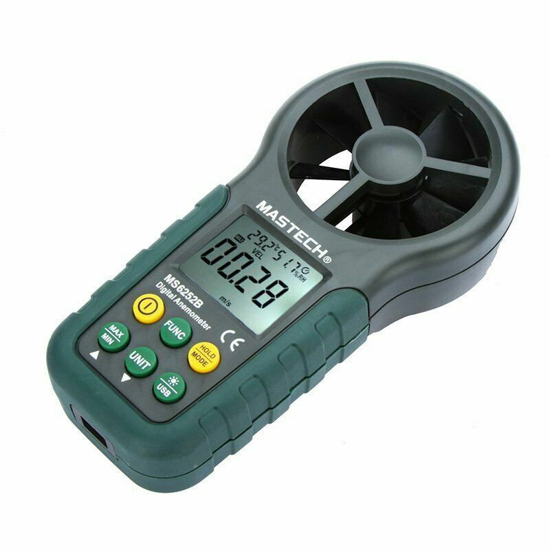 MS6252B Professional Digital Anemometer T&RH sensor Air-Velocity/Flow