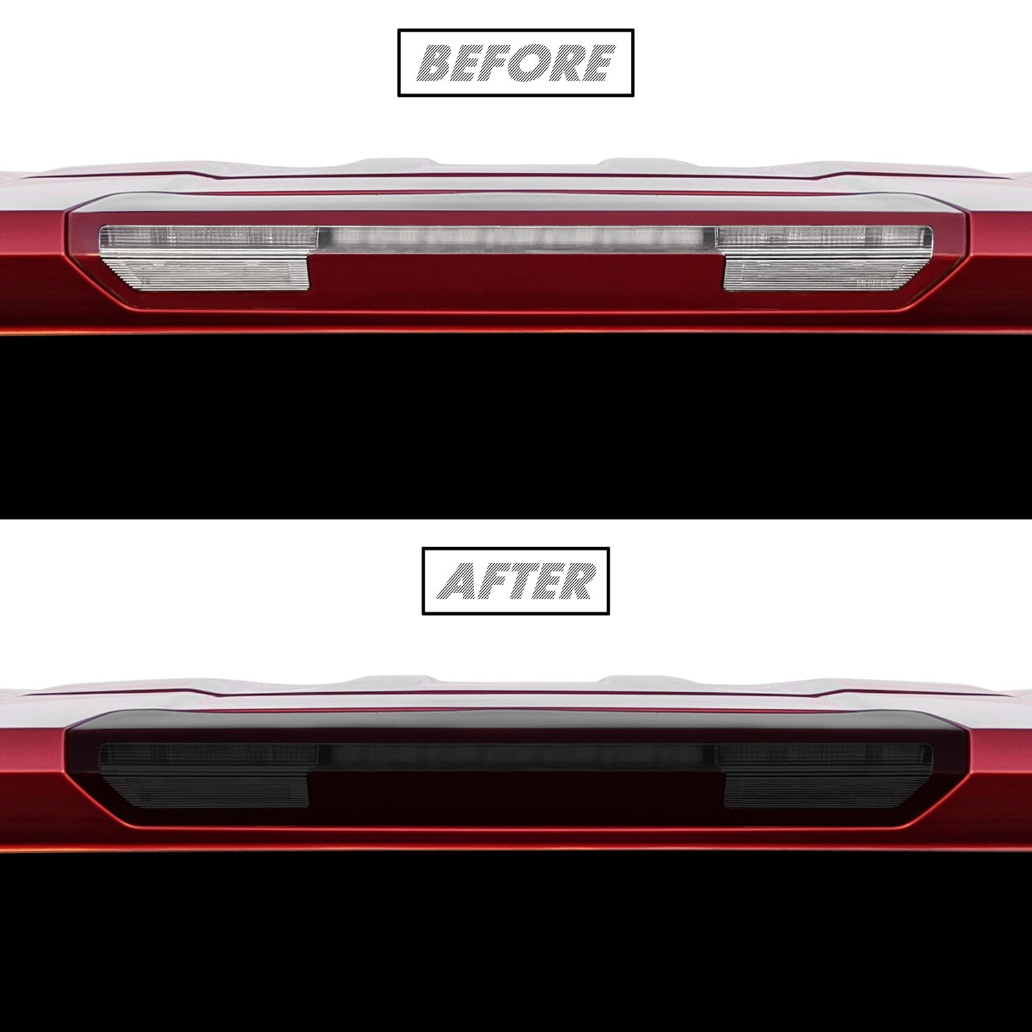FOR 19-24 Chevy Silverado Third Brake Light SMOKE Precut Vinyl Tint Overlays