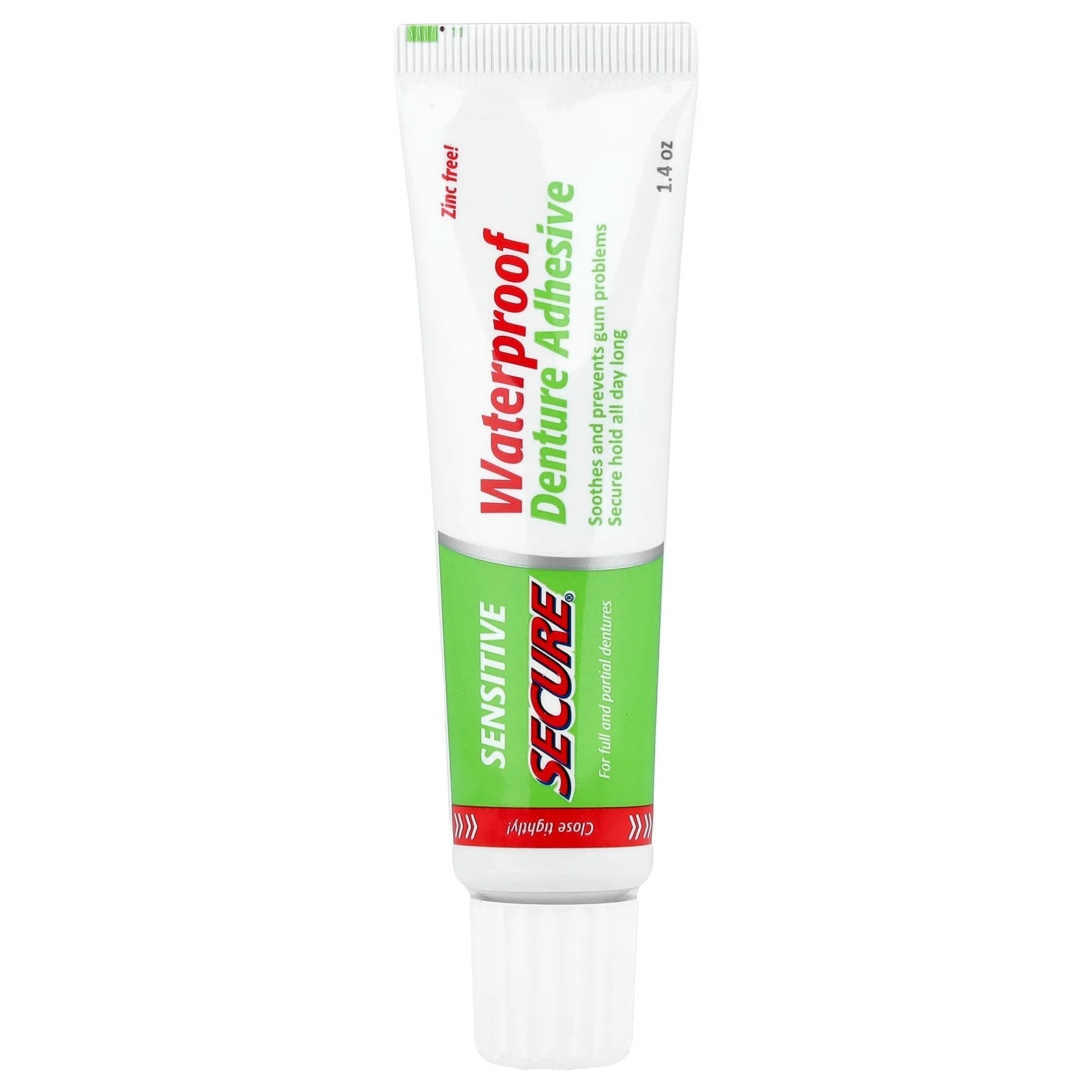Waterproof Denture Adhesive, Sensitive, 1.4 oz