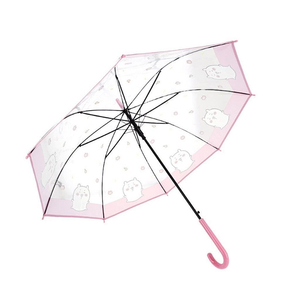 Chiikawa Clear Auto Open J Handle Stick Umbrella for Rain, Rainproof