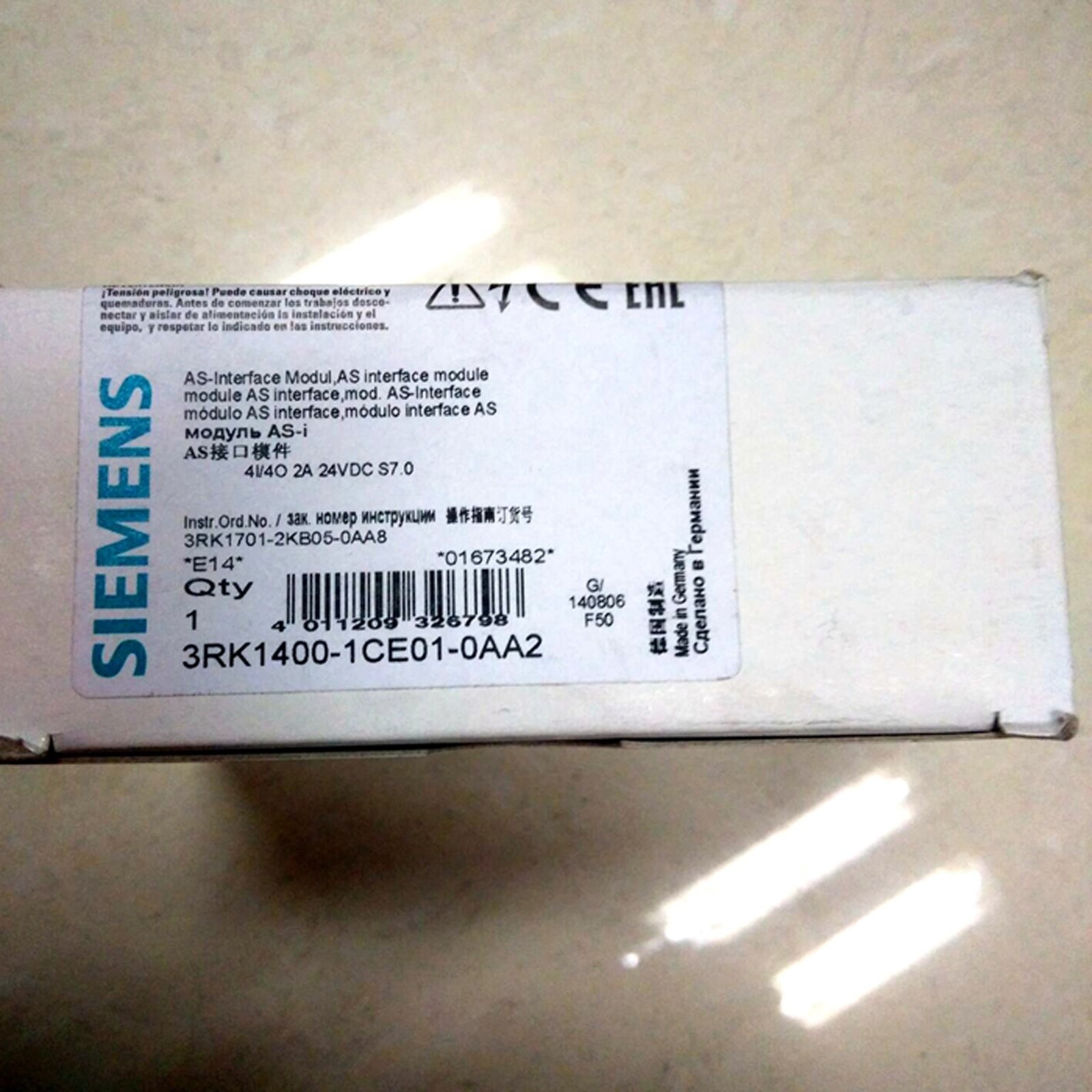 NEW SIEMENS In Box 3RK14001CE010AA2 3RK1400-1CE01-0AA2