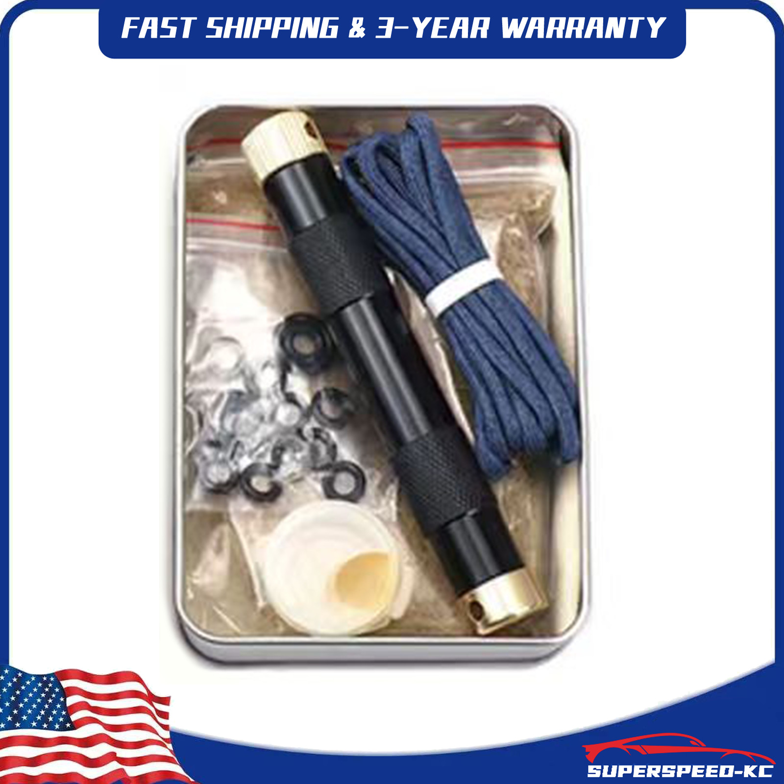 Black Fire Piston Fire Starter Kit Portable Igniter for Camping Hiking Survival