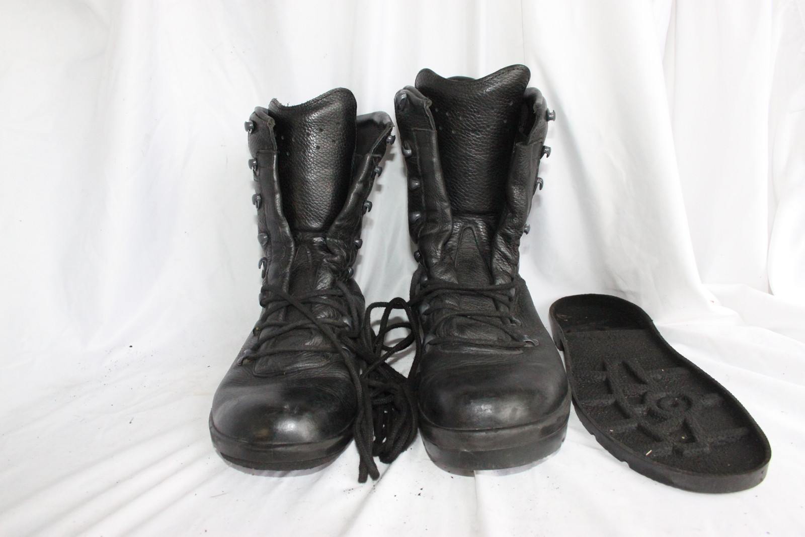 DAMAGED German Military Ranger Black Leather Tactical Combat Boots Outdoor 11