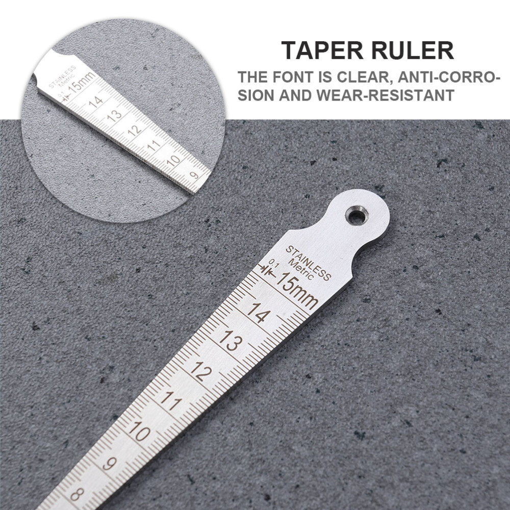 4 Pcs Pipe Tool Metric Taper Gauge Aperture Ruler Pipefitter Tools