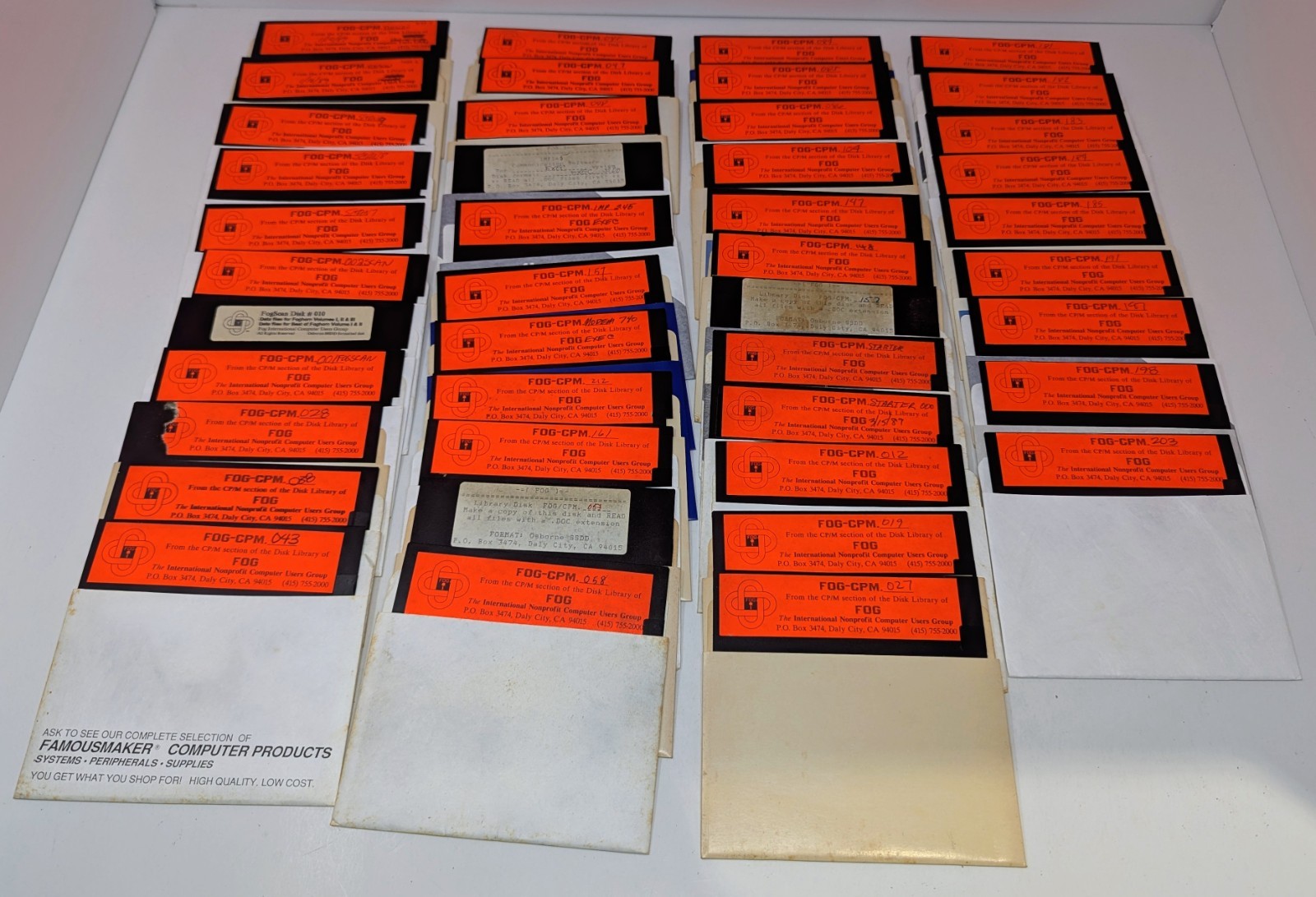 Fog Remote System User's Guide & 43 - 5.25" Disk Lot - Osborne CPM Disk Library!