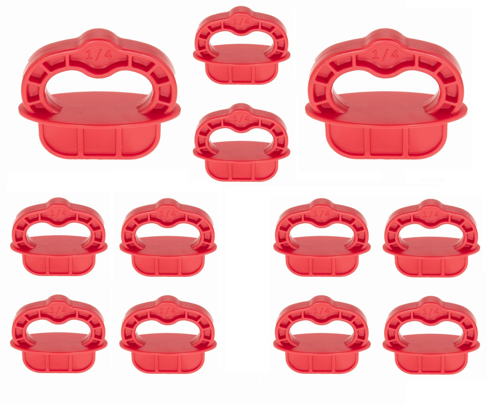 Deck Board Jig 12 Pcs Deck Spacer 1/4" Red Deck Jig Spacer Rings
