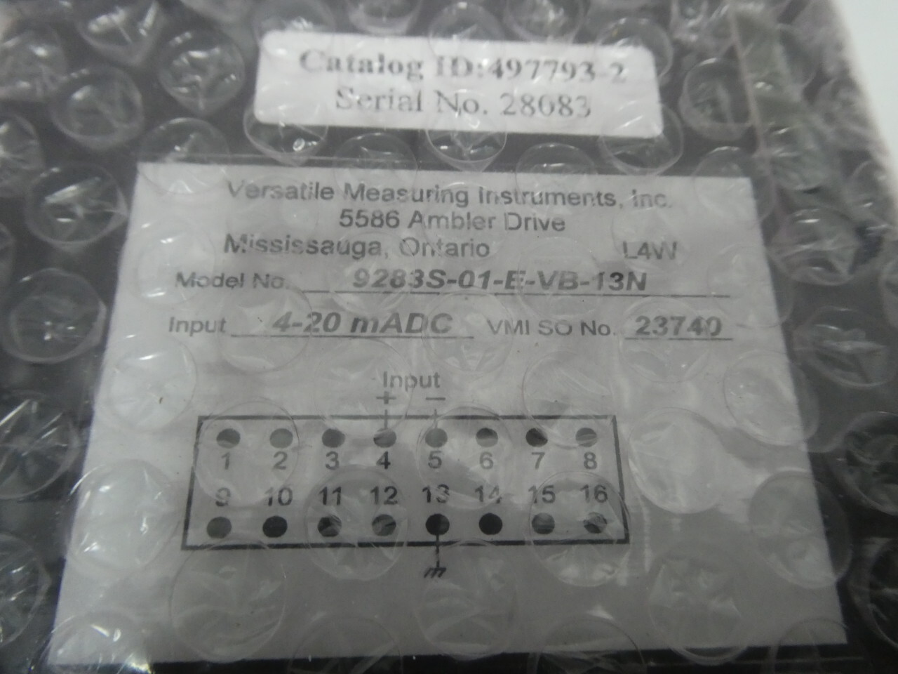 Versatile Measuring Instruments 9283S-01-E-VB-13N Panel Meter