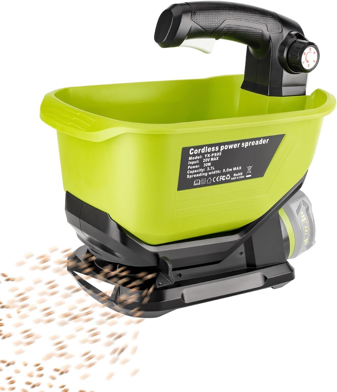 Seed Spreader for Ryobi 18v Battery 30W Handheld Fertilizer Spreader for Lawns