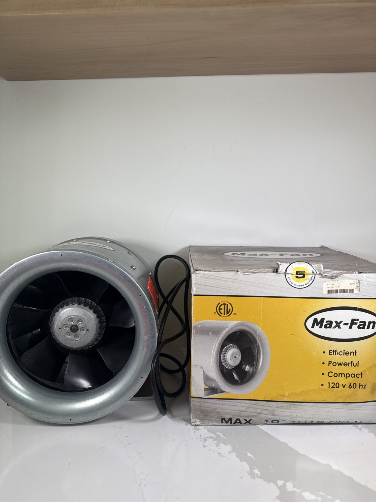 Max-Fan Max 10” 1019 CFM Exhaust Fan Works Great Sold As Is #2*