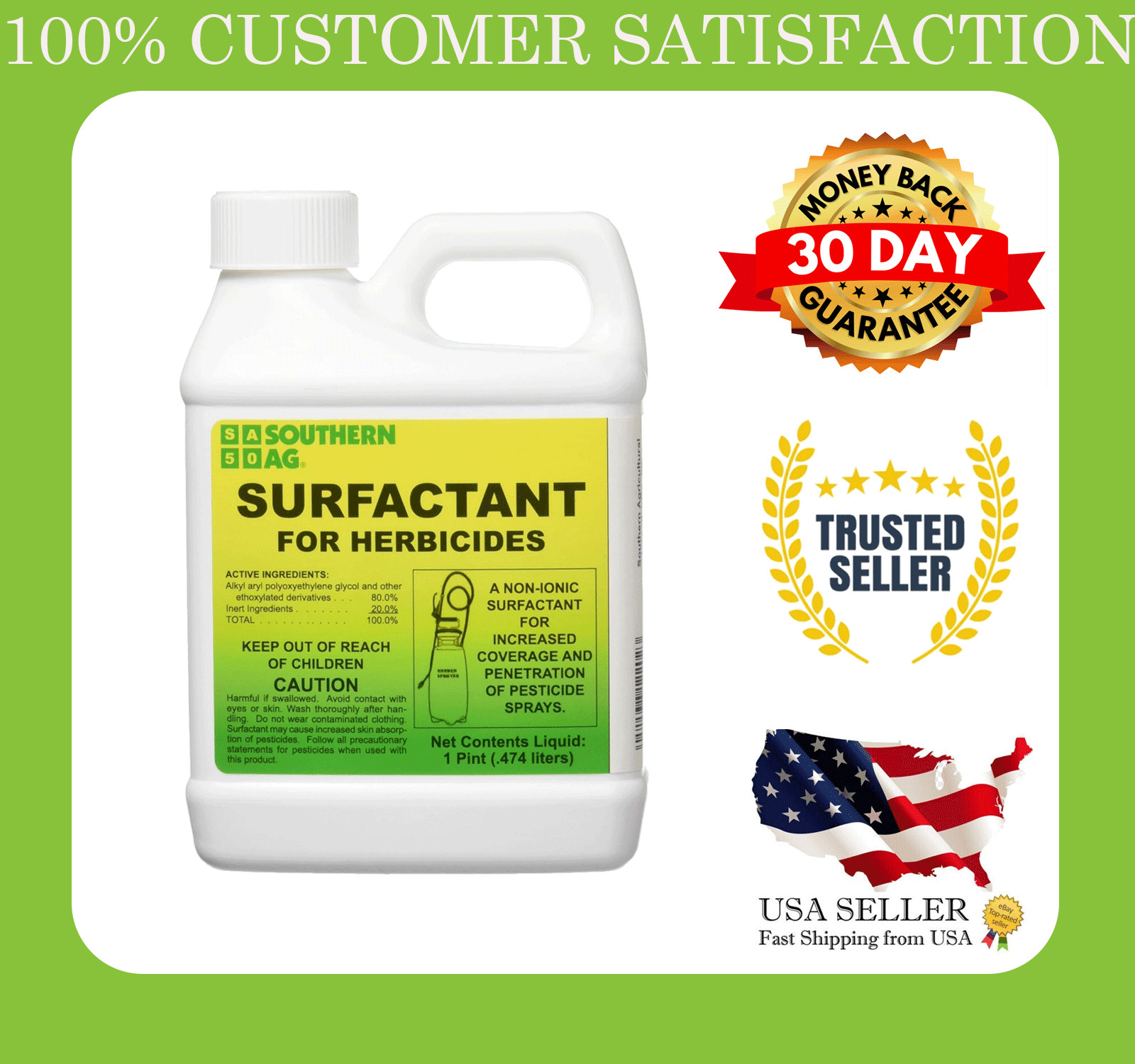 Southern AG Surfactant For Herbicide ( Non- Ionic) - 16 oz - Pint, Free Shipping