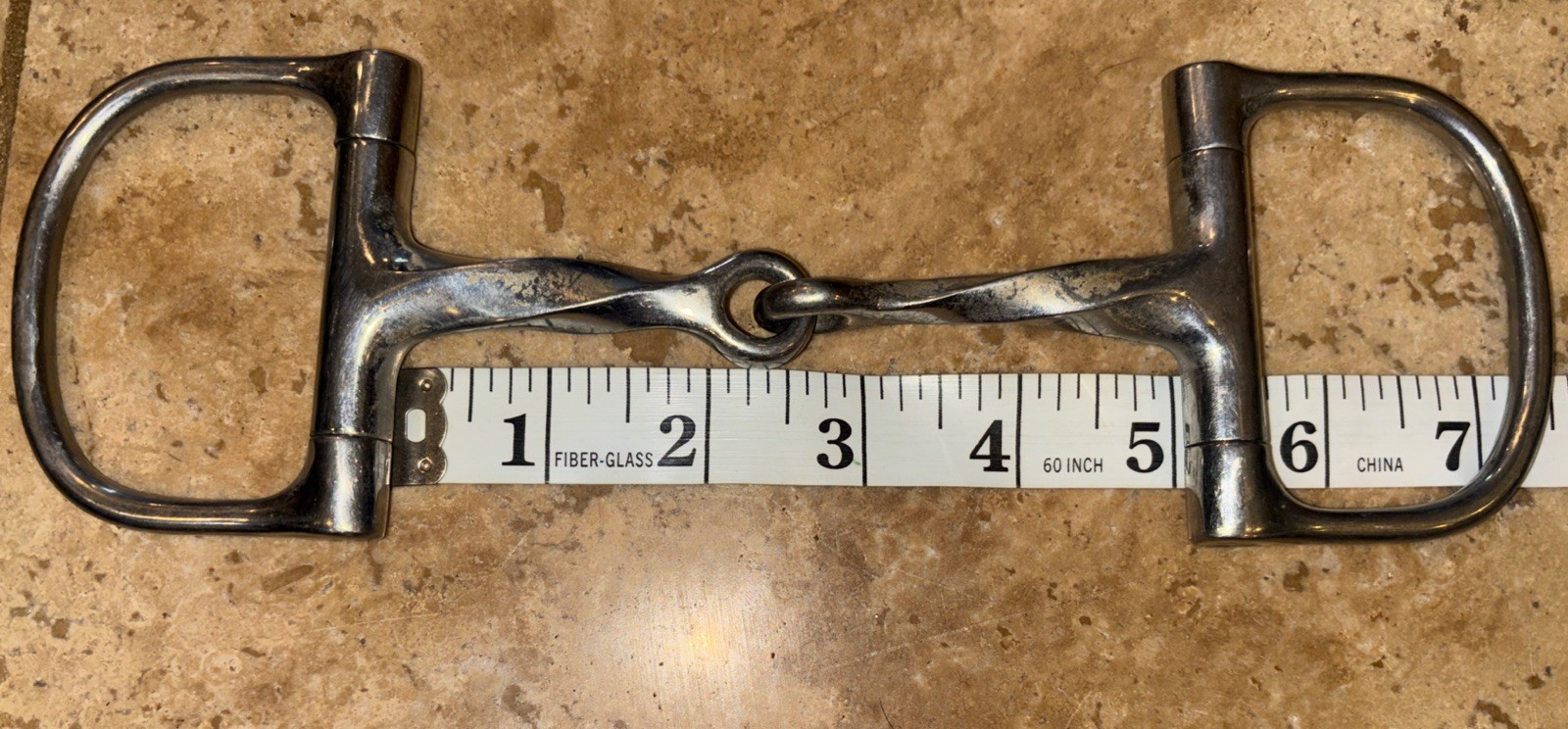 Used Stainless Full Cheek Slow Twist Snaffle Bit 5"