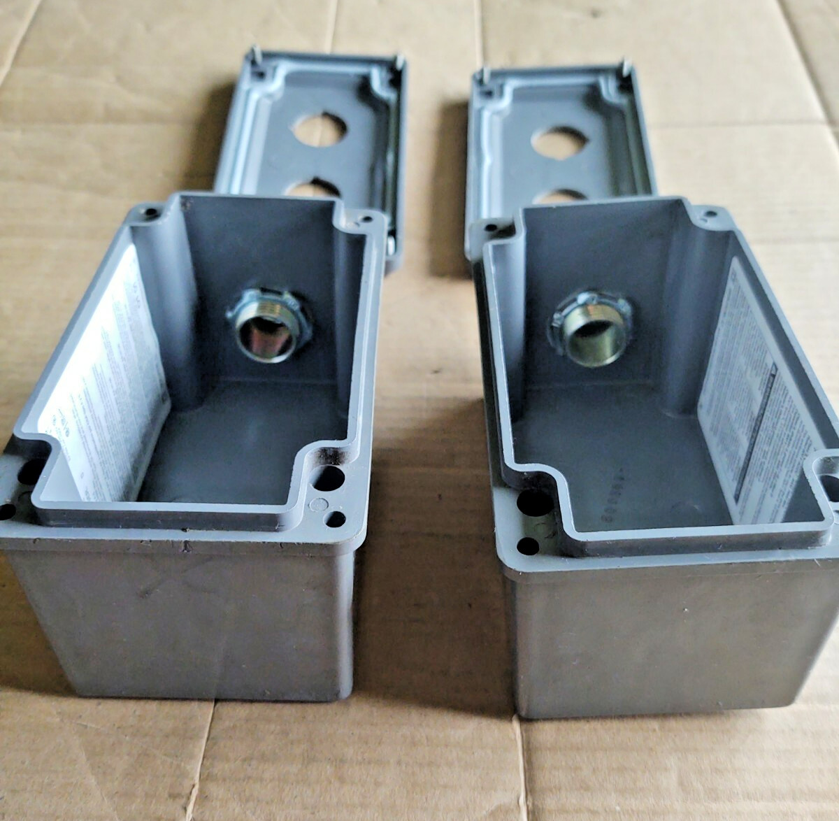 (2) Square D Control Station 90001 SKY2 SER. D TYPE 4X CSA Enclosure