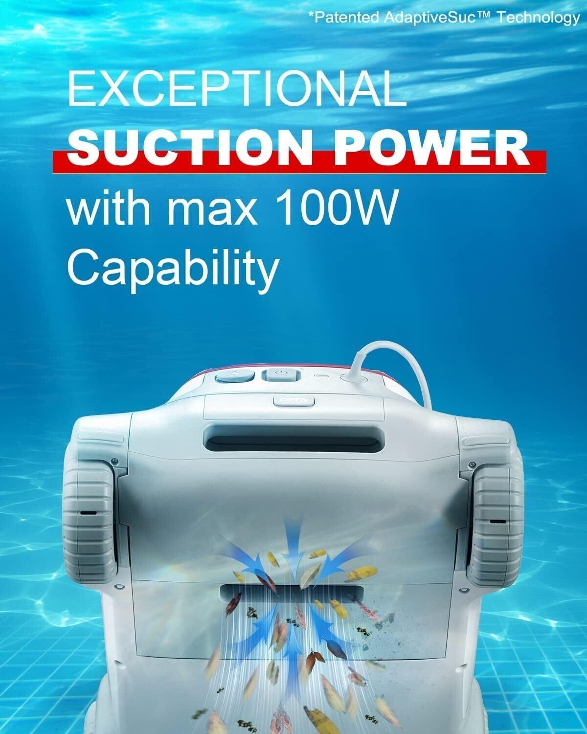 GENKINNO Pool Cleaner Cordless Robotic Pool Cleaner ~ Smart Navigation