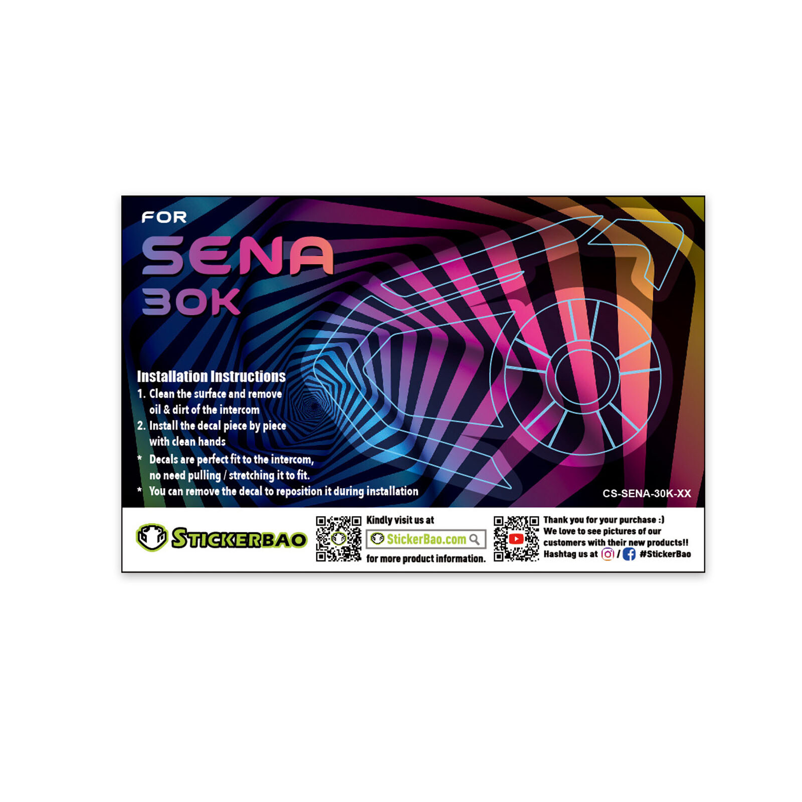 Gradual 1 Pcs For SENA 30K Intercom Device Sticker