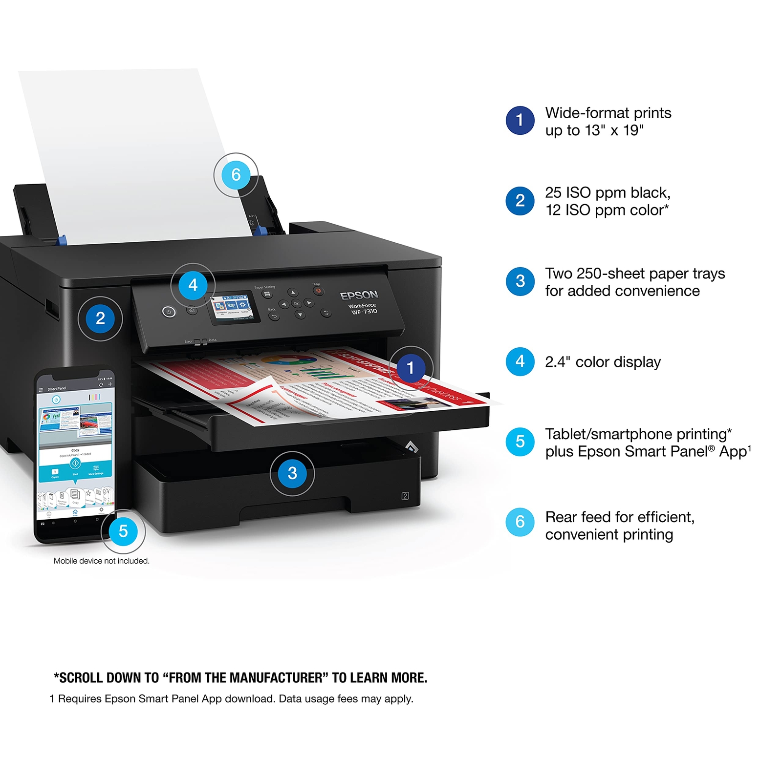 Epson WorkForce Pro WF-7310 Wireless Color Printer