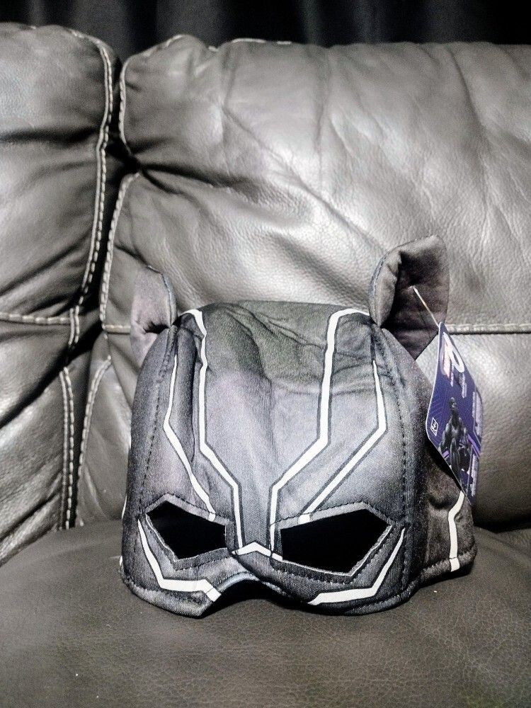 NEW One Size Black Panther Fabric Half Mask