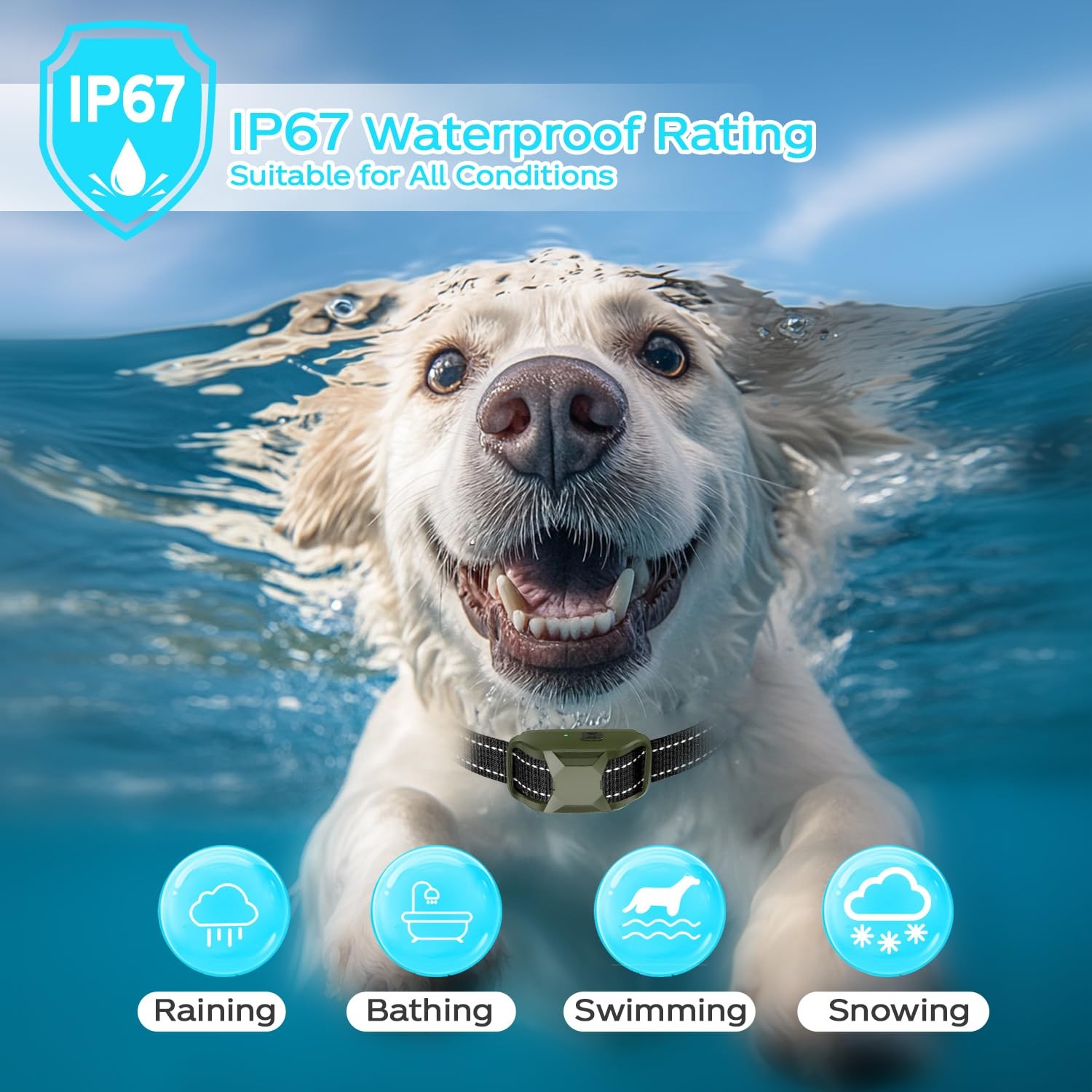 Dogs Training Collar 1968FT Dog Training Collar with Remote, IP67 Waterproof ...