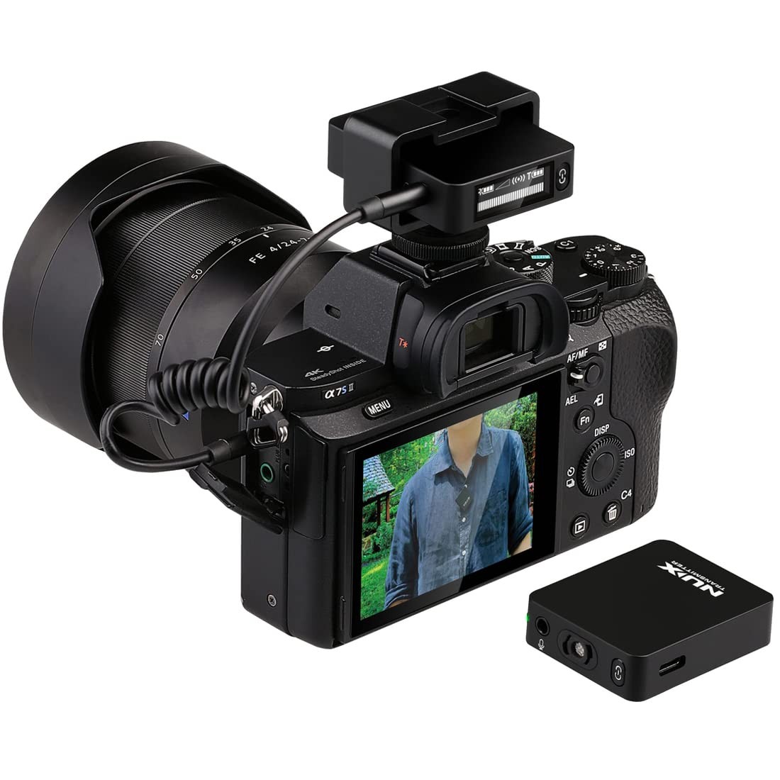 B-10 Vlog Camera Wireless Microphone System, Wireless Lavalier Lapel Micropho...