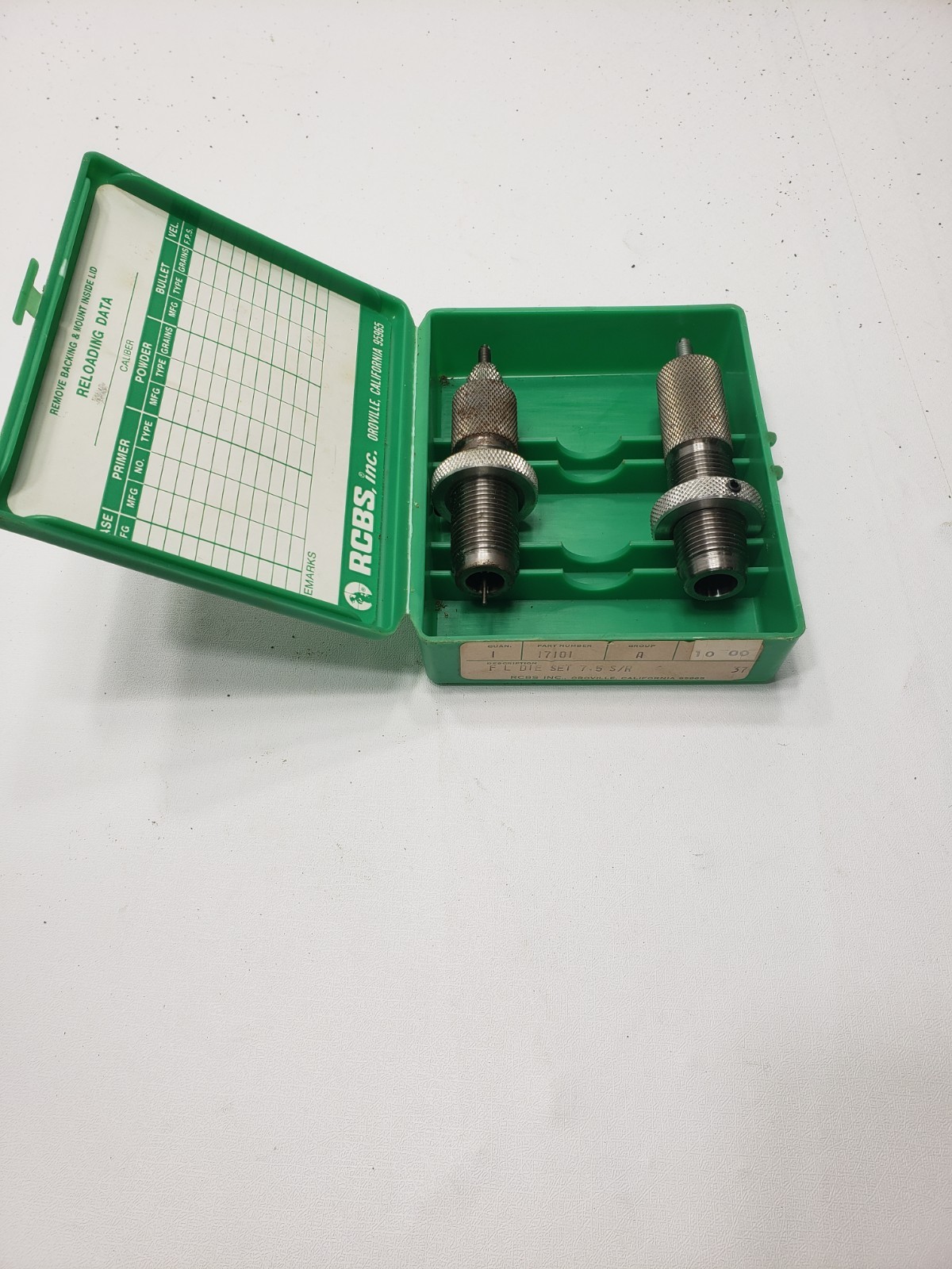 Redding 6mm Remington 2 Die Set FL Sizer & Seater Reloading Dies USA Untested