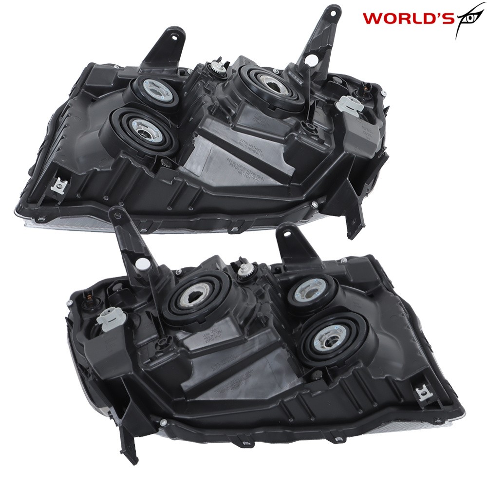 Left+Right For 2009 2010 2011 Honda Pilot Halogen Black Headlight Amber Corner