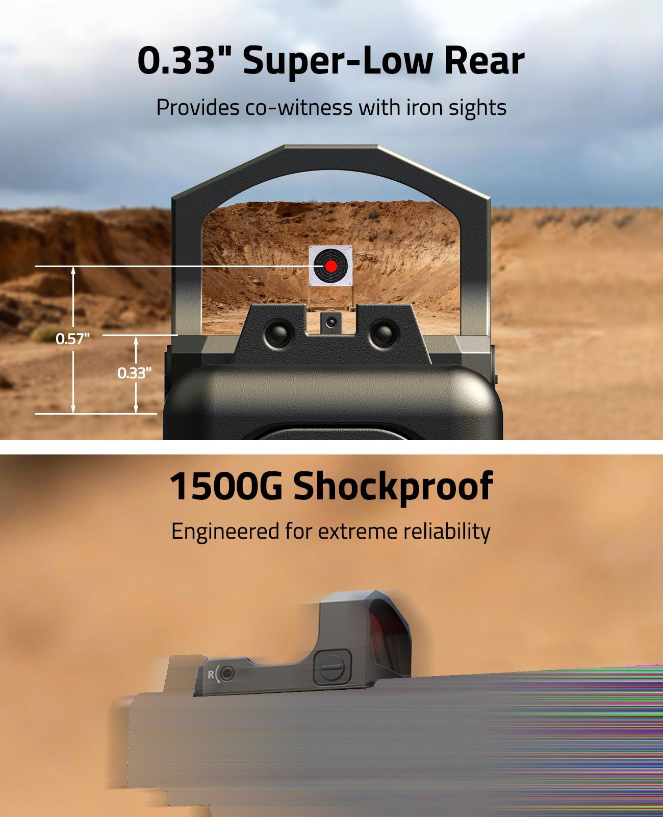 Pistol Red Dot Sight Motion Awake 2 MOA Dot Scope for RMR/MOS/GL/Picatinny Rail