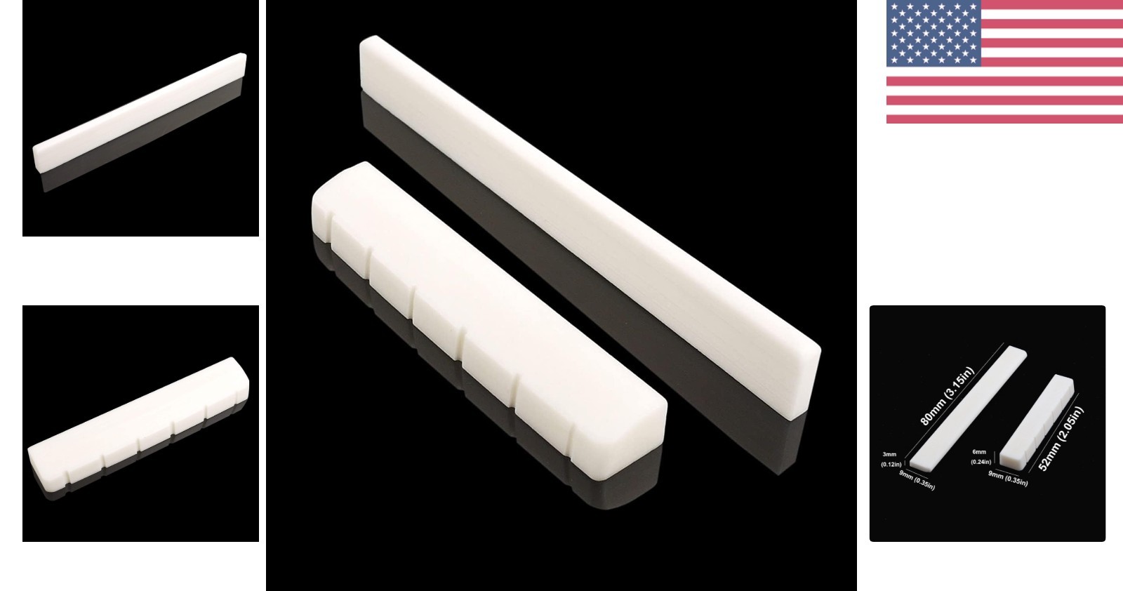 Bone Guitar Nut & Saddle Set for Classical Guitars - Enhance Tone