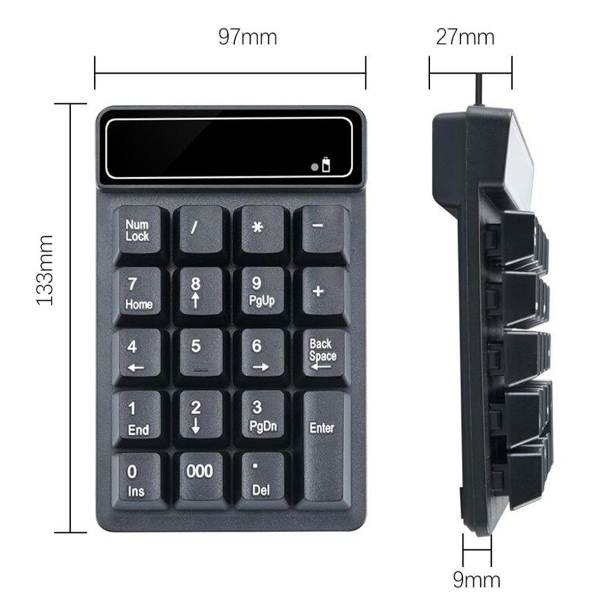 Mini Numeric Keypad, Wireless, Portable