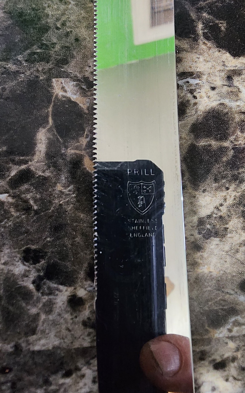 VTG SHEFFIELD ENGLAND 🇬🇧 ORNATE PRILL SILVERPLATE HANDLED BREAD 🍞 KNIFE