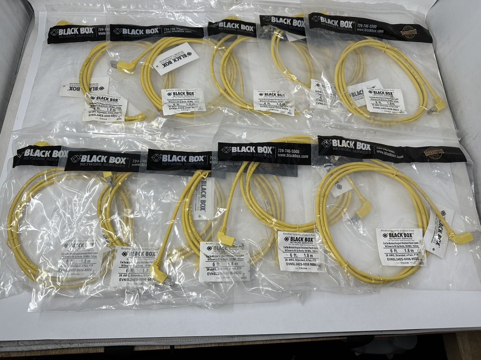 10 pack  6 ft. Cat 5E  90 angled  CAT5e 100-MHz Stranded patch cable network