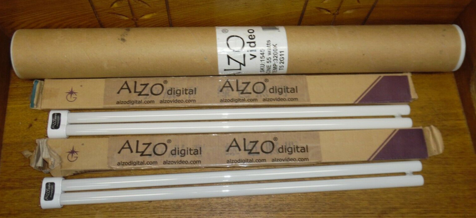 ALZO Video-Lux 2G11 T5 55W 3200K Fluorescent Globe U-Tube Light Bulb, Pack of 2