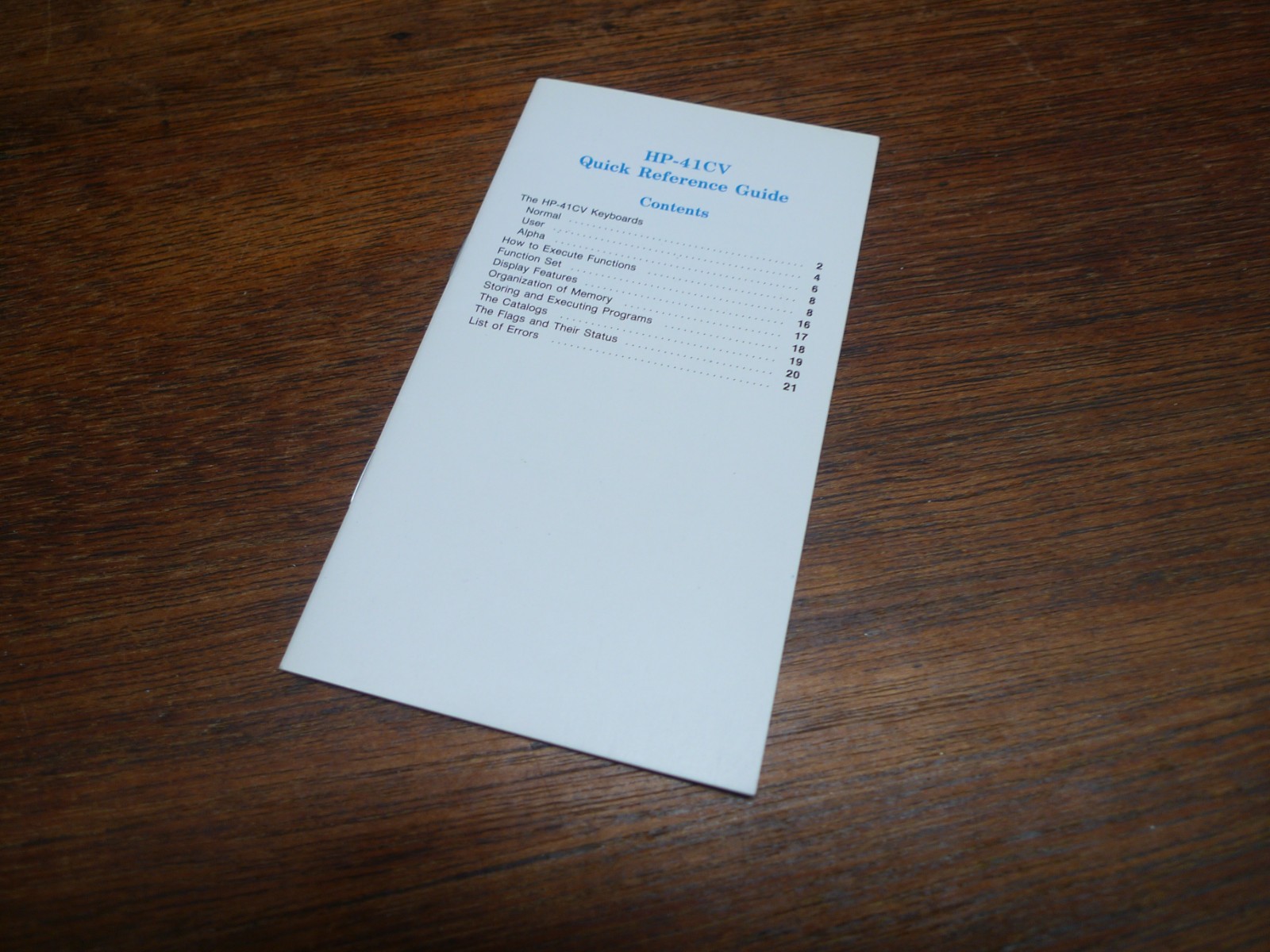 HP-41CV ORIGINAL VINTAGE CALCULATOR REFERENCE GUIDE