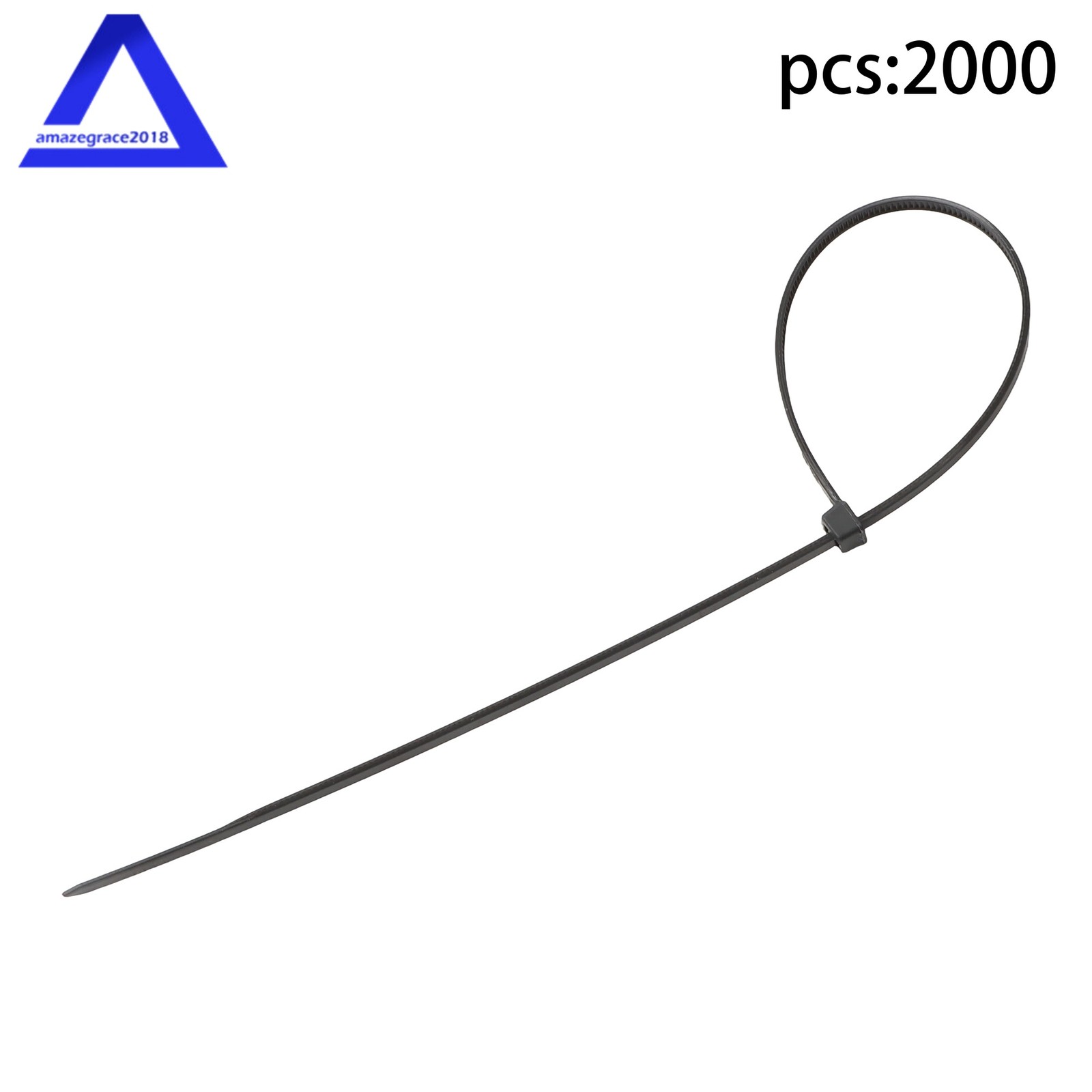2000Pcs Cable Ties, 12 inch, Self-Locking, Nylon, 40 lbs Tensile Strength
