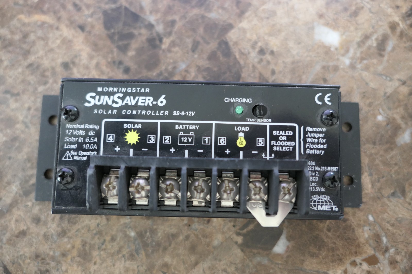 ✅ Morningstar SS-6-12V SunSaver 6 Amp 12 Volt Solar Charge Controller Regulator