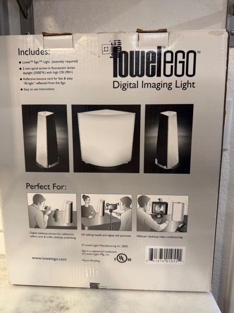 Lowel Ego Digital Imaging Fluorescent Light Box Tabletop Diffuser System 5500K