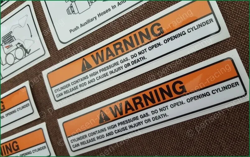 BOBCAT SKID STEER Warning Laminated Decals Stickers 25PC Set Kit Turbo High Flow