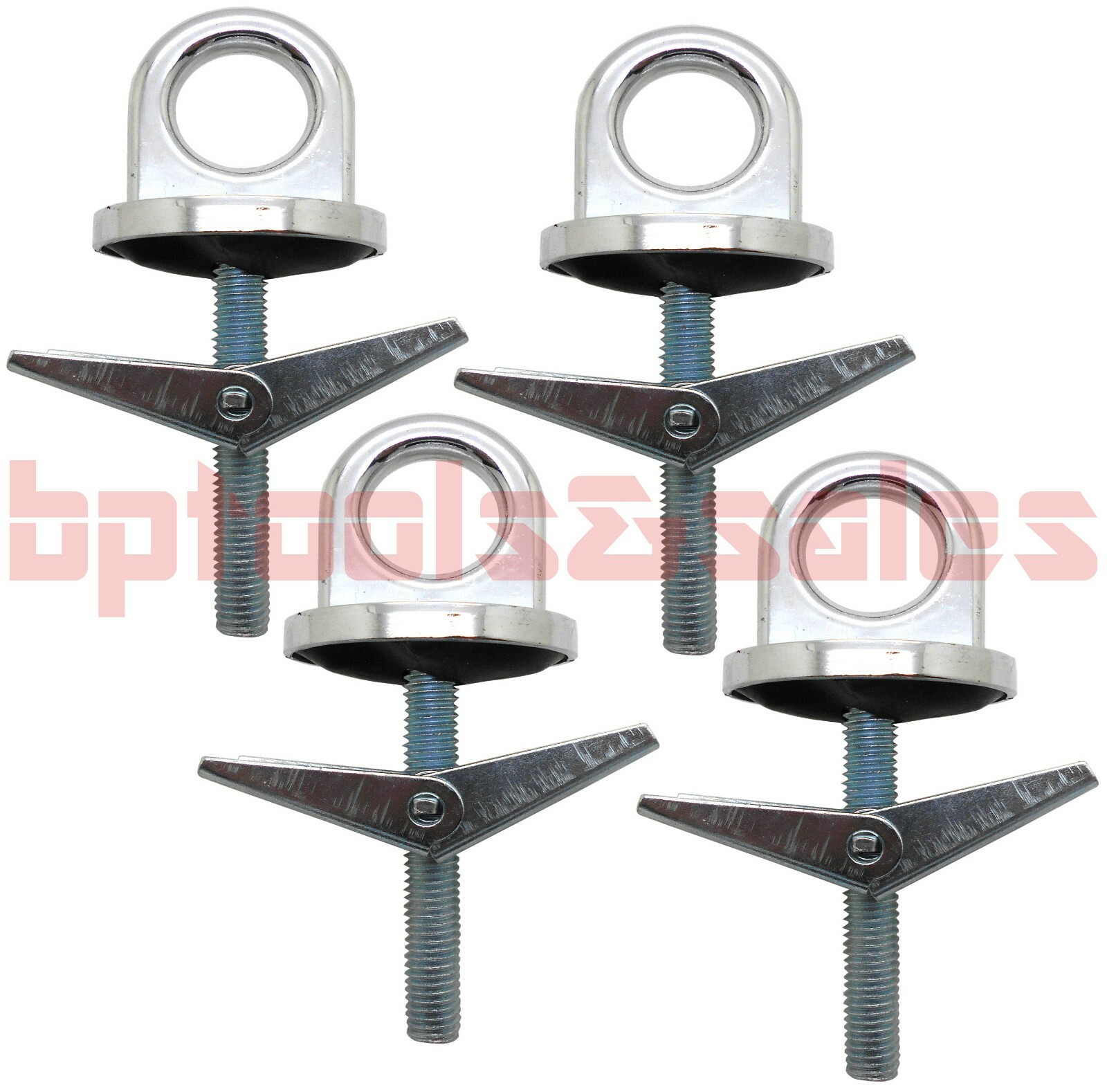 4pc METAL AUTOMOTIVE CAR TRUCK BED ANCHOR POINTS & BOLT TIE DOWN HOOKS LOOPS