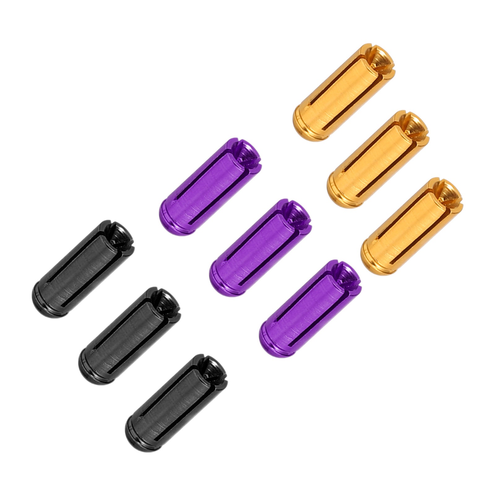 9Pcs Dart Flight Protectors Aluminum Dart Accessories Purple Gold Tone Black