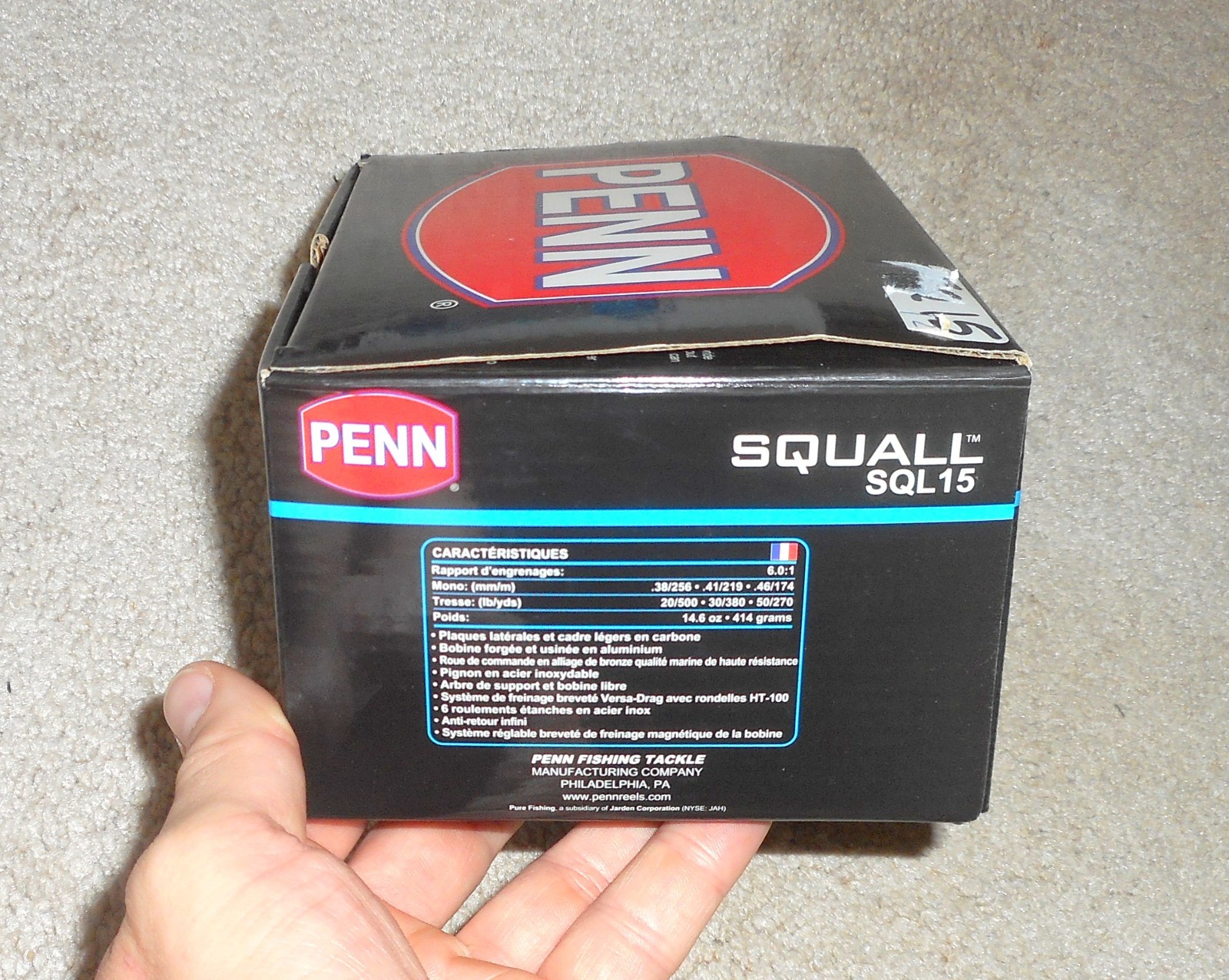 PENN SQUALL SQL15 FISHING REEL - BOX ONLY