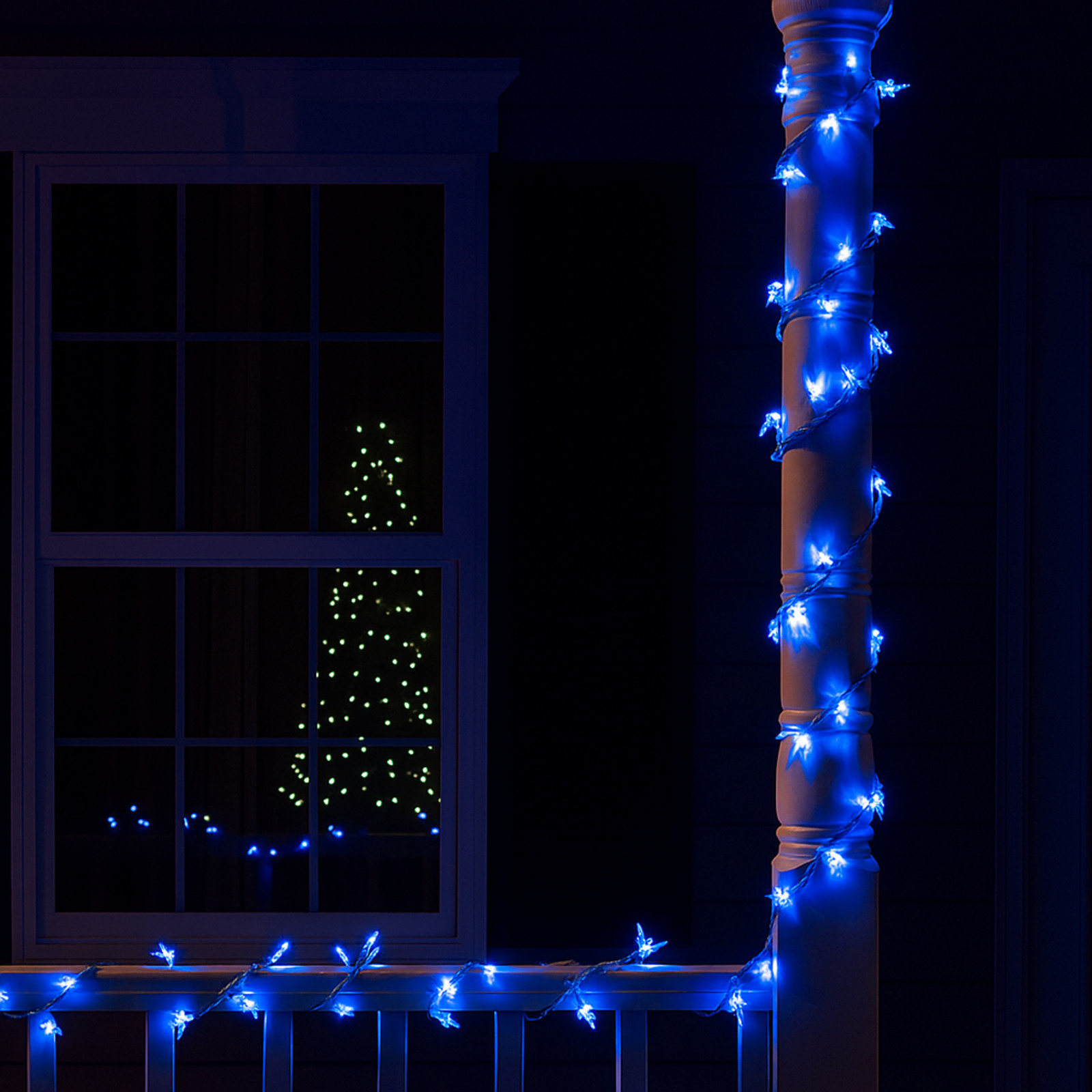 Elegani 4-Pack 100 LED String Lights with Flexible Clear Wire 33ft -Blue