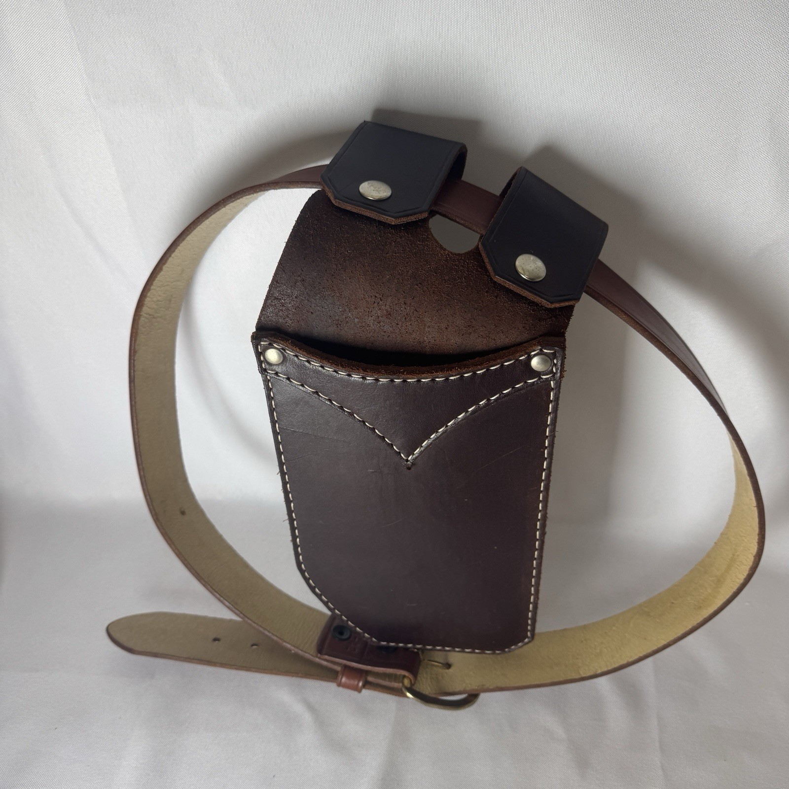 Cabela's Leather Left-Hand Hip Archery Quiver Belt Quiver Brown Adjustable 97-42