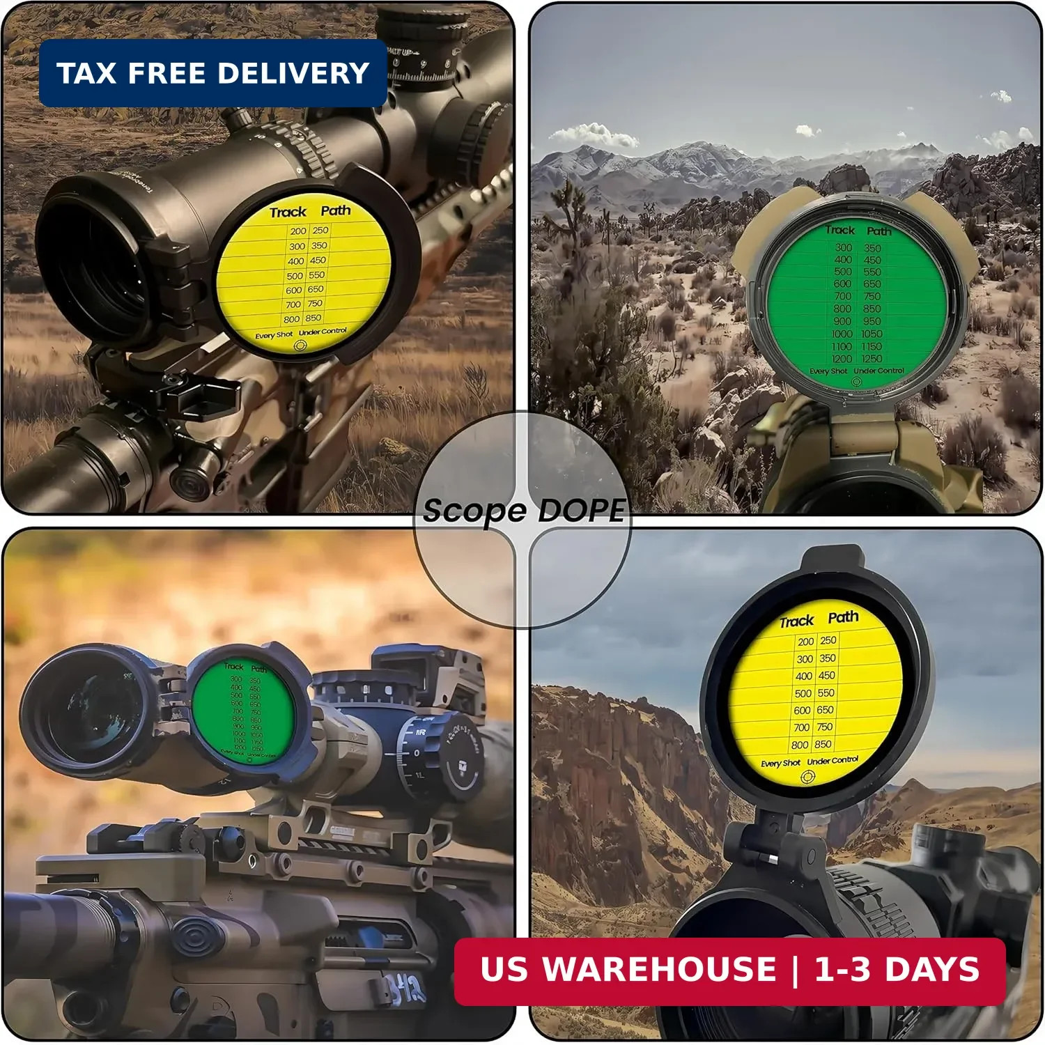 Twizz Scope DOPE Sticker Pack: Removable, Writable Adhesive Labels - 12 Pack (2
